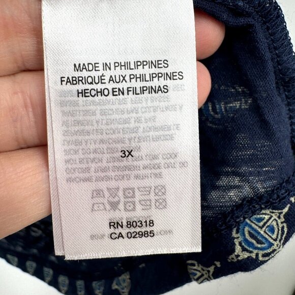 Lucky Brand Womens Persian Carpet T-Shirt Printed Short Sleeve Boho Tee Size 3X - Picture 7 of 10